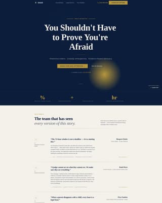 Shield - Authoritative Advocacy Landing Page Template