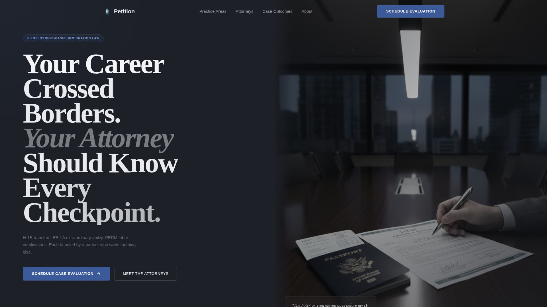 Petition - Authoritative Immigration Landing Page Template