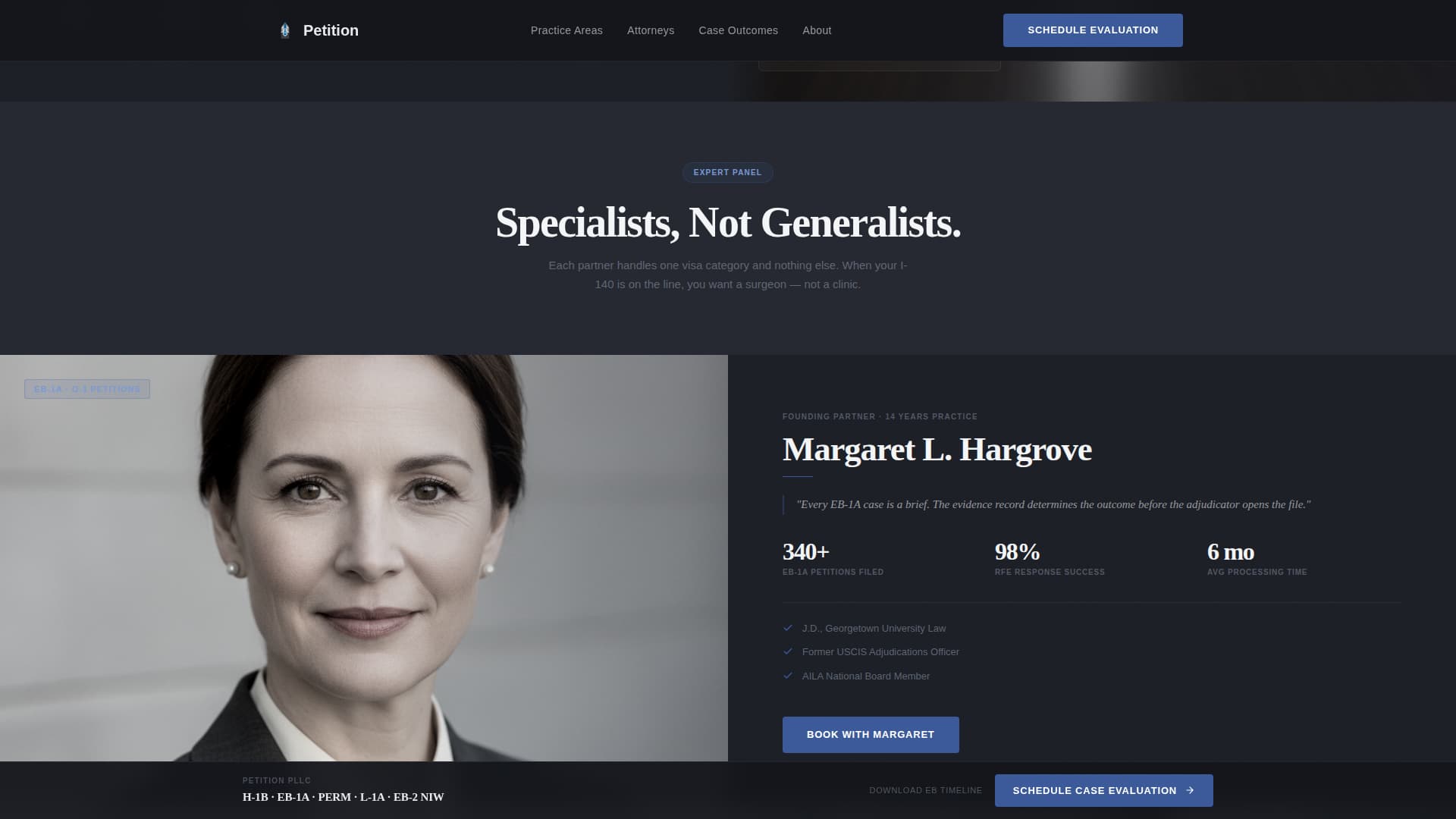 Petition - Authoritative Immigration Landing Page Template