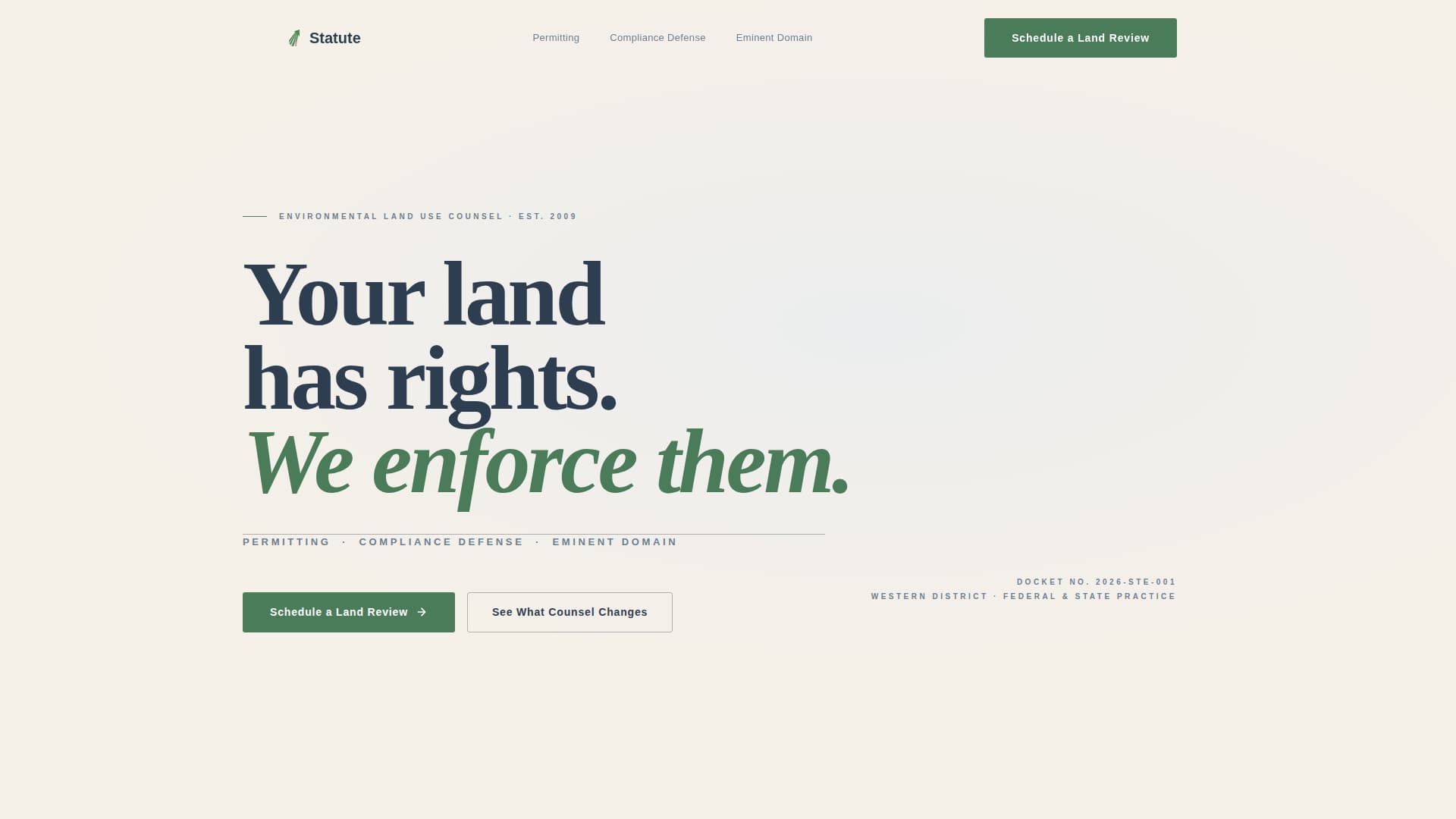 Statute - Authoritative Landuse Landing Page Template