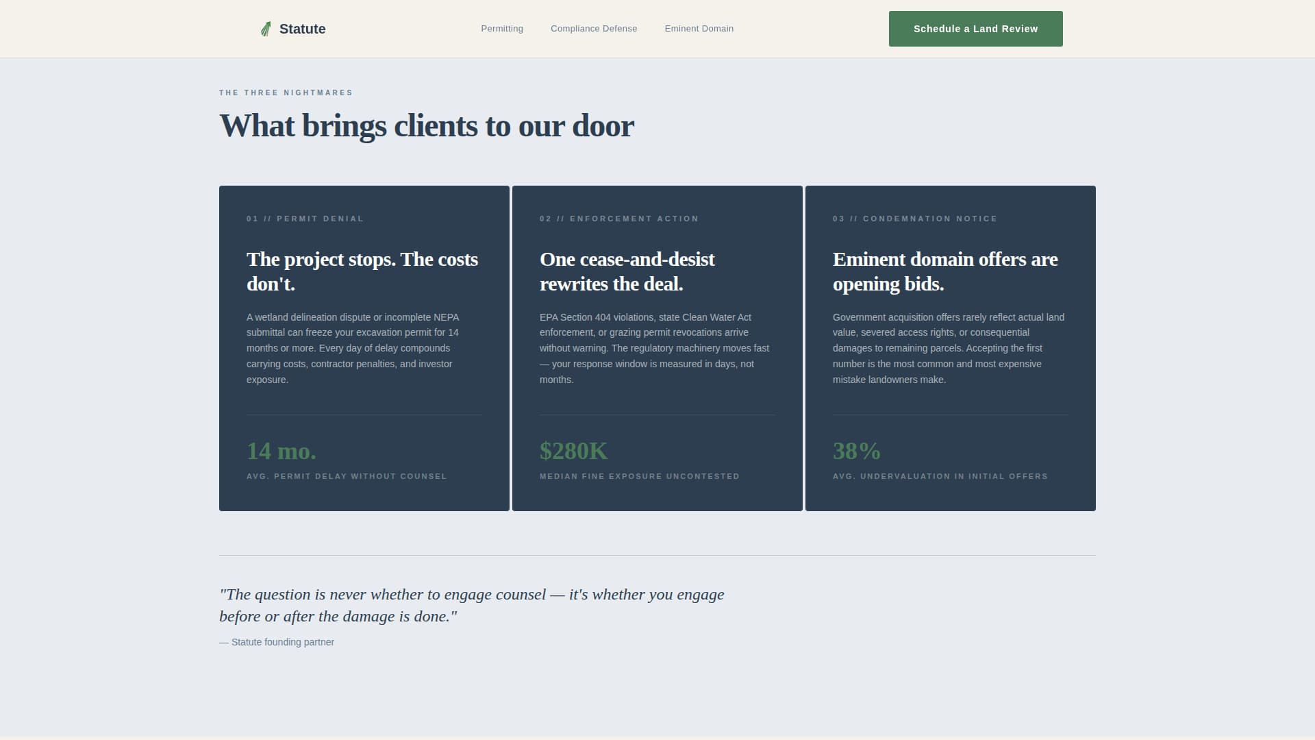 Statute - Authoritative Landuse Landing Page Template