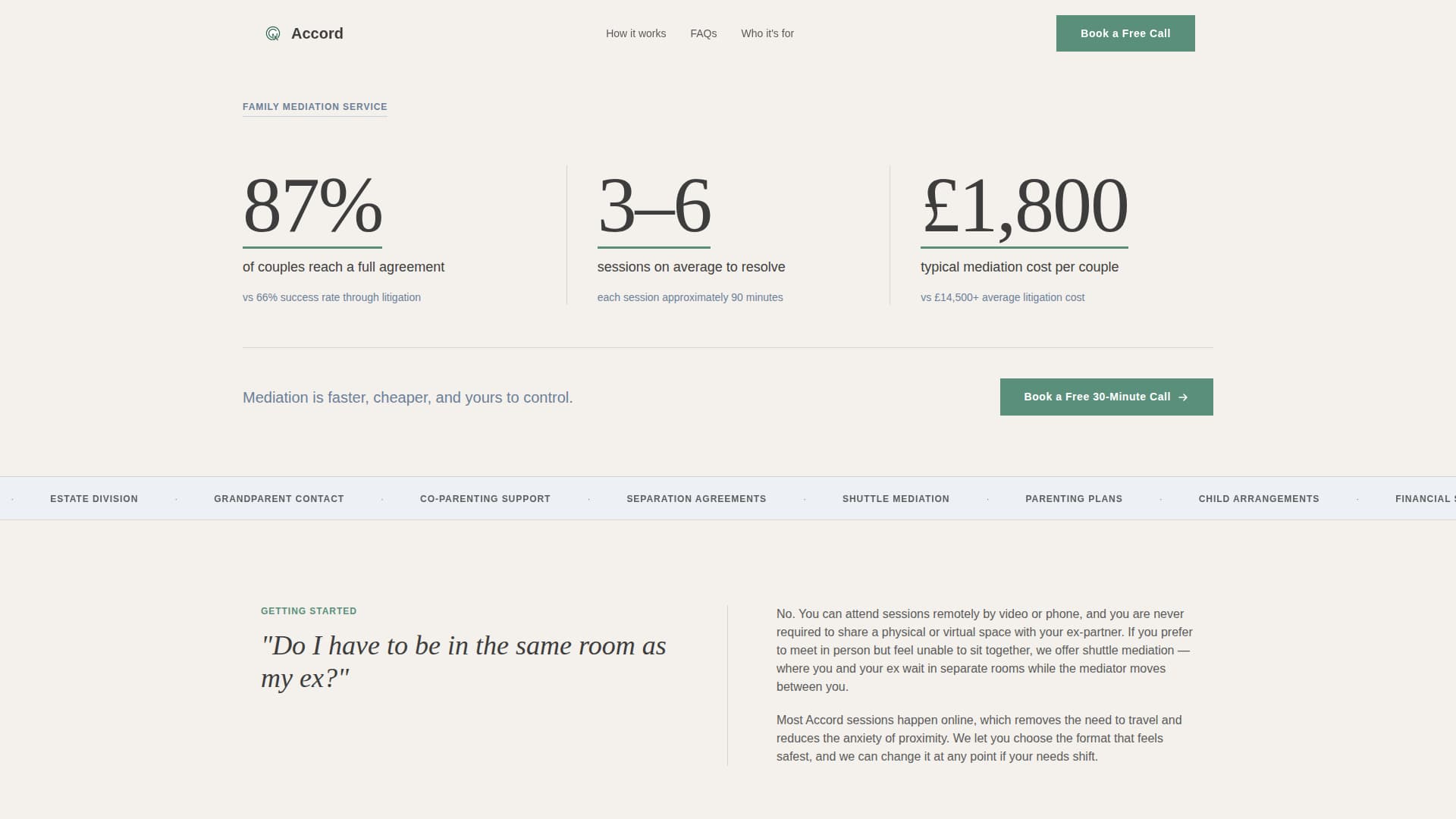 Accord - Trusted Familymediation Landing Page Template