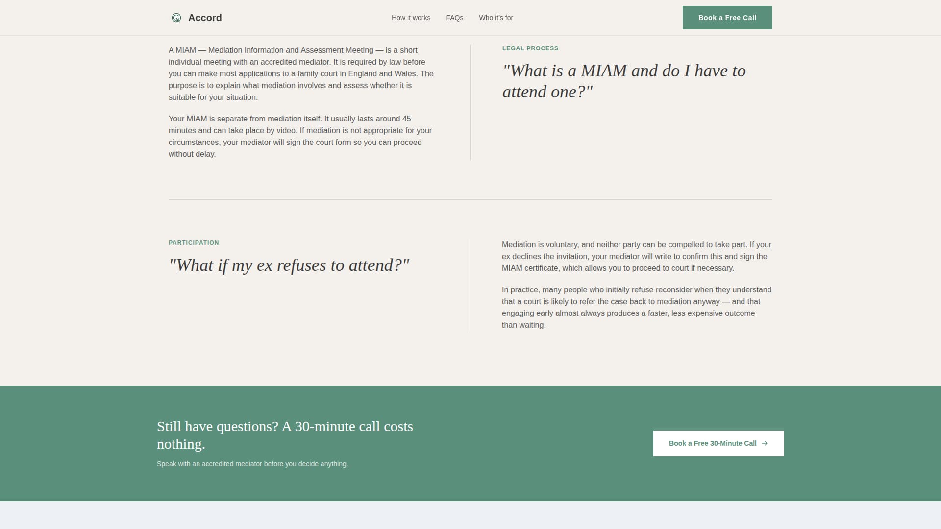 Accord - Trusted Familymediation Landing Page Template