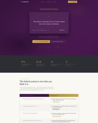 Acquittal - Powerful Federaldefense Landing Page Template