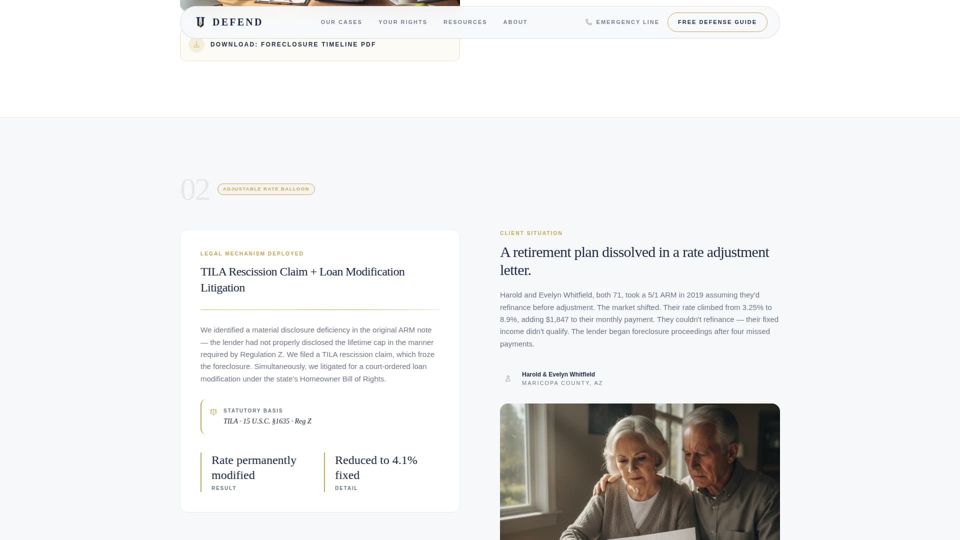 Defend - Authoritative Foreclosure Landing Page Template