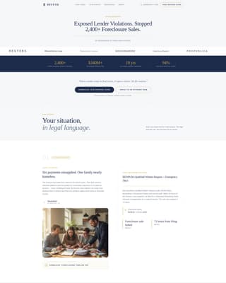 Defend - Authoritative Foreclosure Landing Page Template