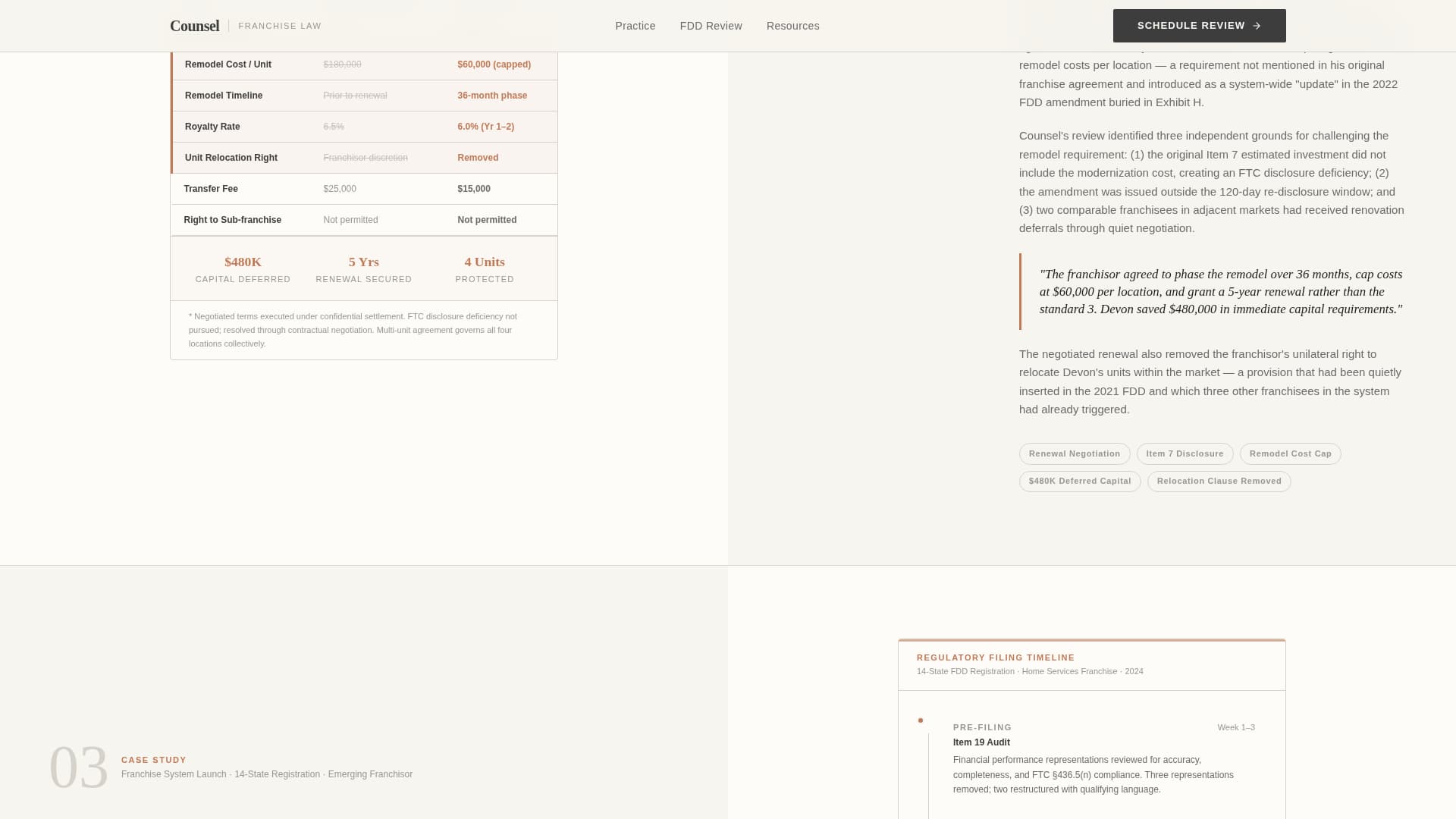Counsel - Authoritative Franchiselaw Landing Page Template