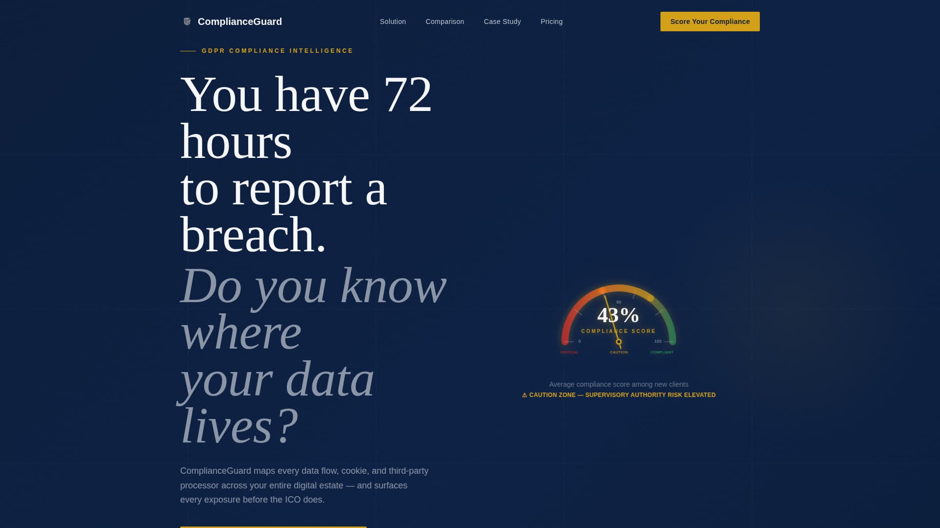 Comply - Authoritative GDPR Landing Page Template