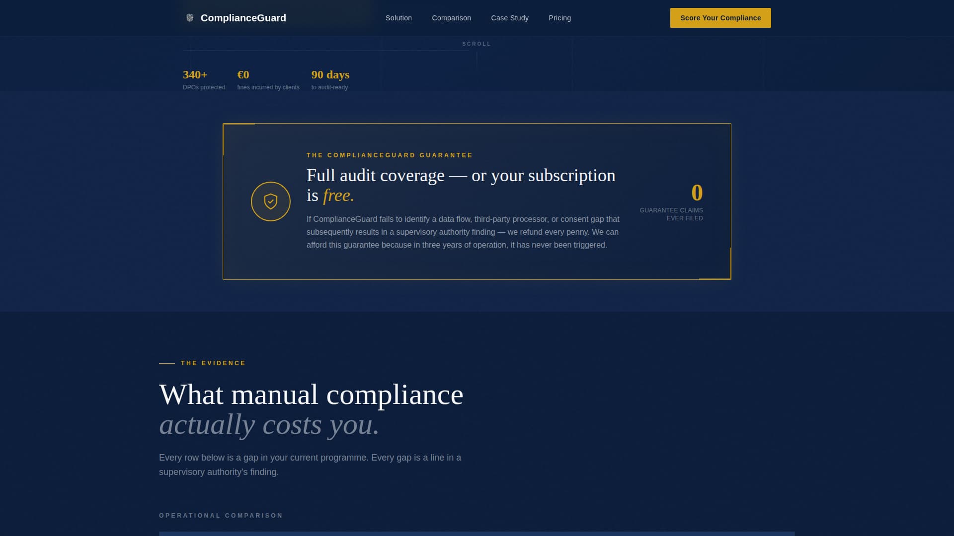 Comply - Authoritative GDPR Landing Page Template
