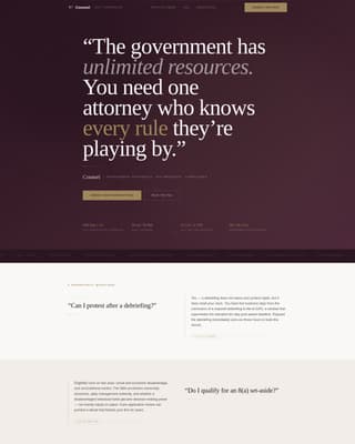 Counsel - Authoritative Governmentcontracts Landing Page Template