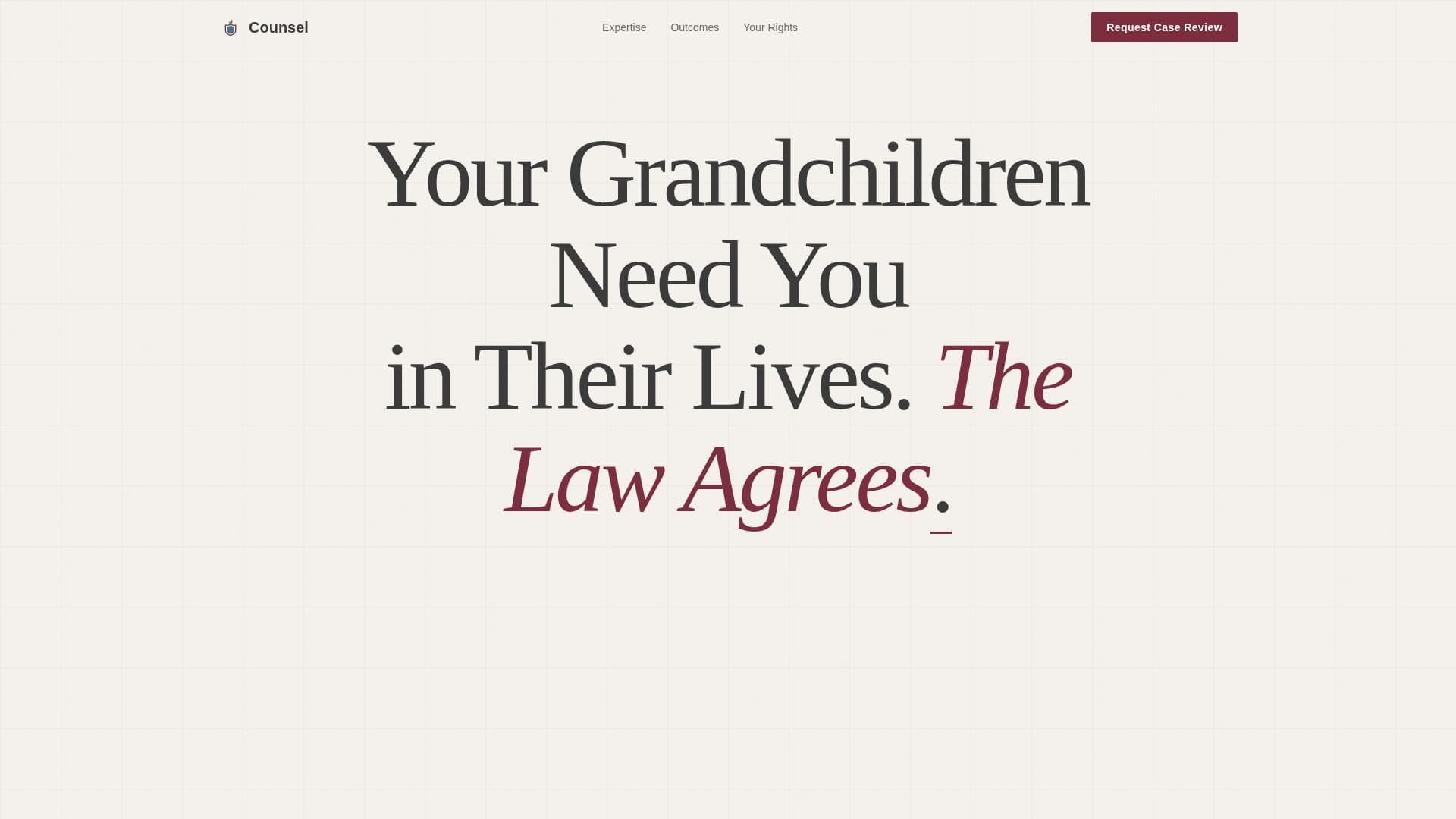 Counsel - Authoritative Grandparentrights Landing Page Template