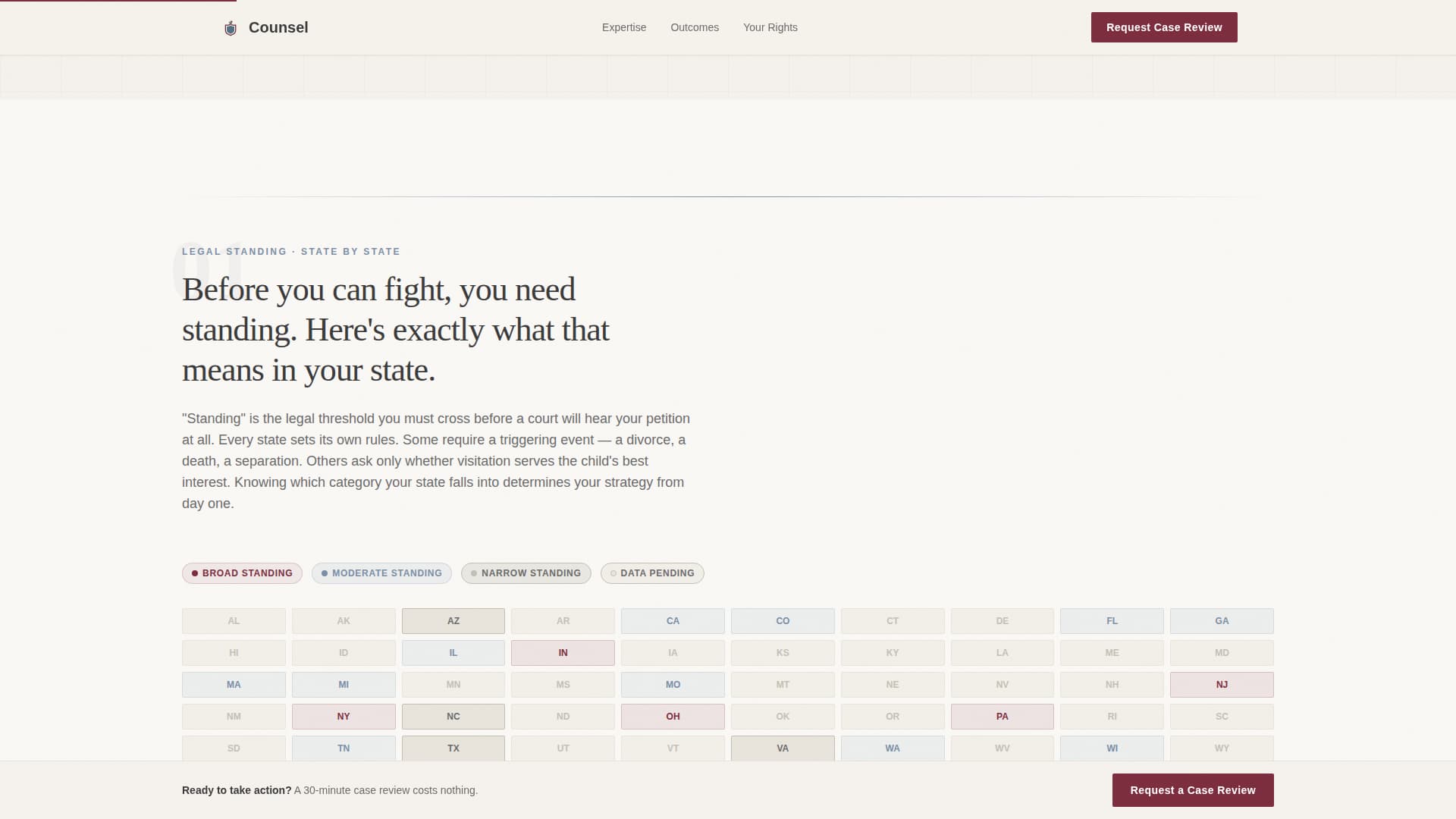 Counsel - Authoritative Grandparentrights Landing Page Template