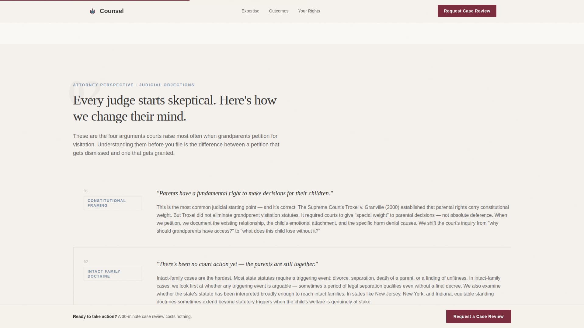 Counsel - Authoritative Grandparentrights Landing Page Template