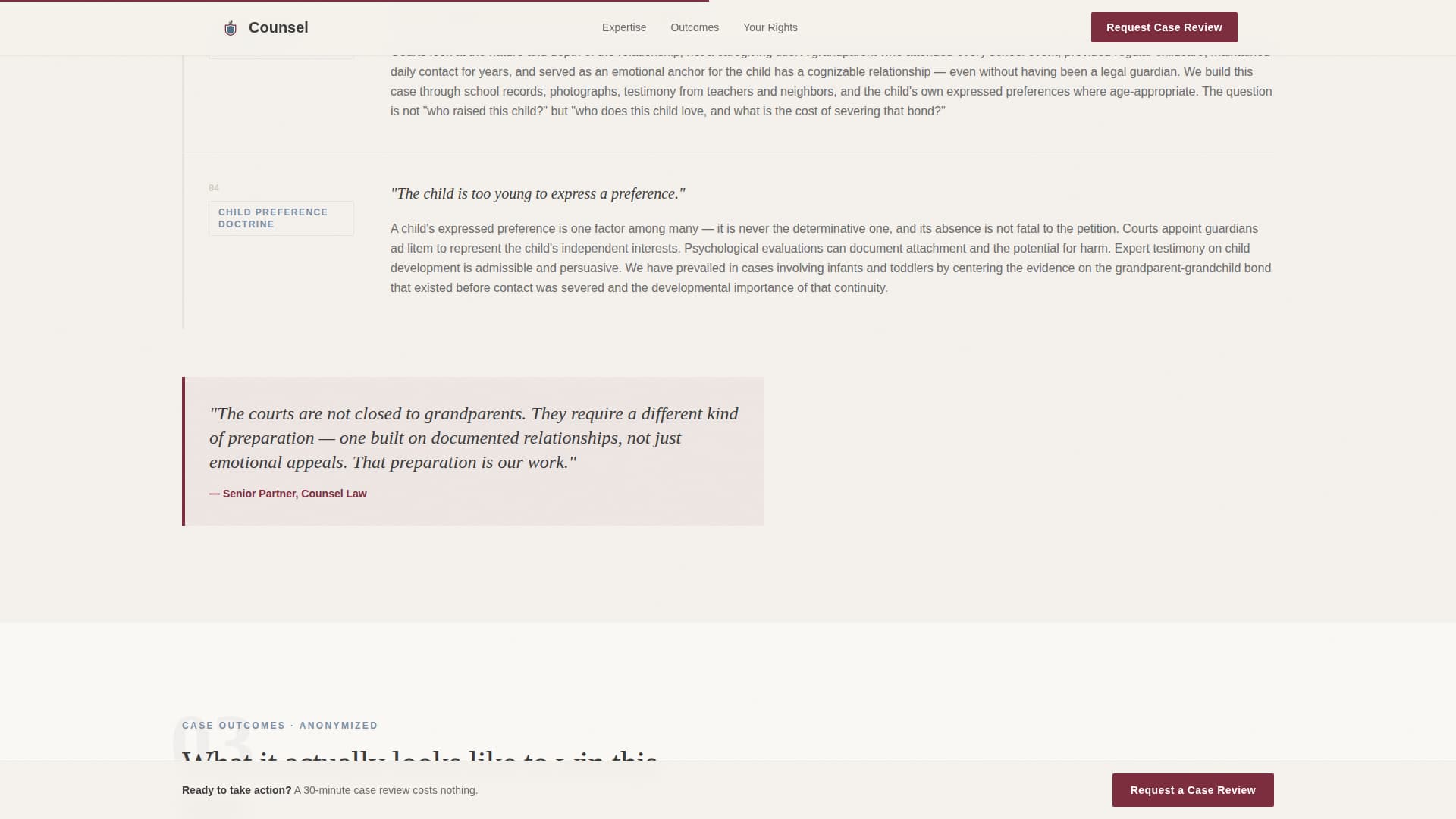Counsel - Authoritative Grandparentrights Landing Page Template