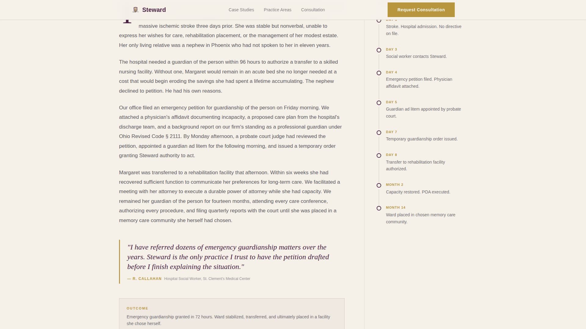 Steward - Trusted Guardianship Landing Page Template