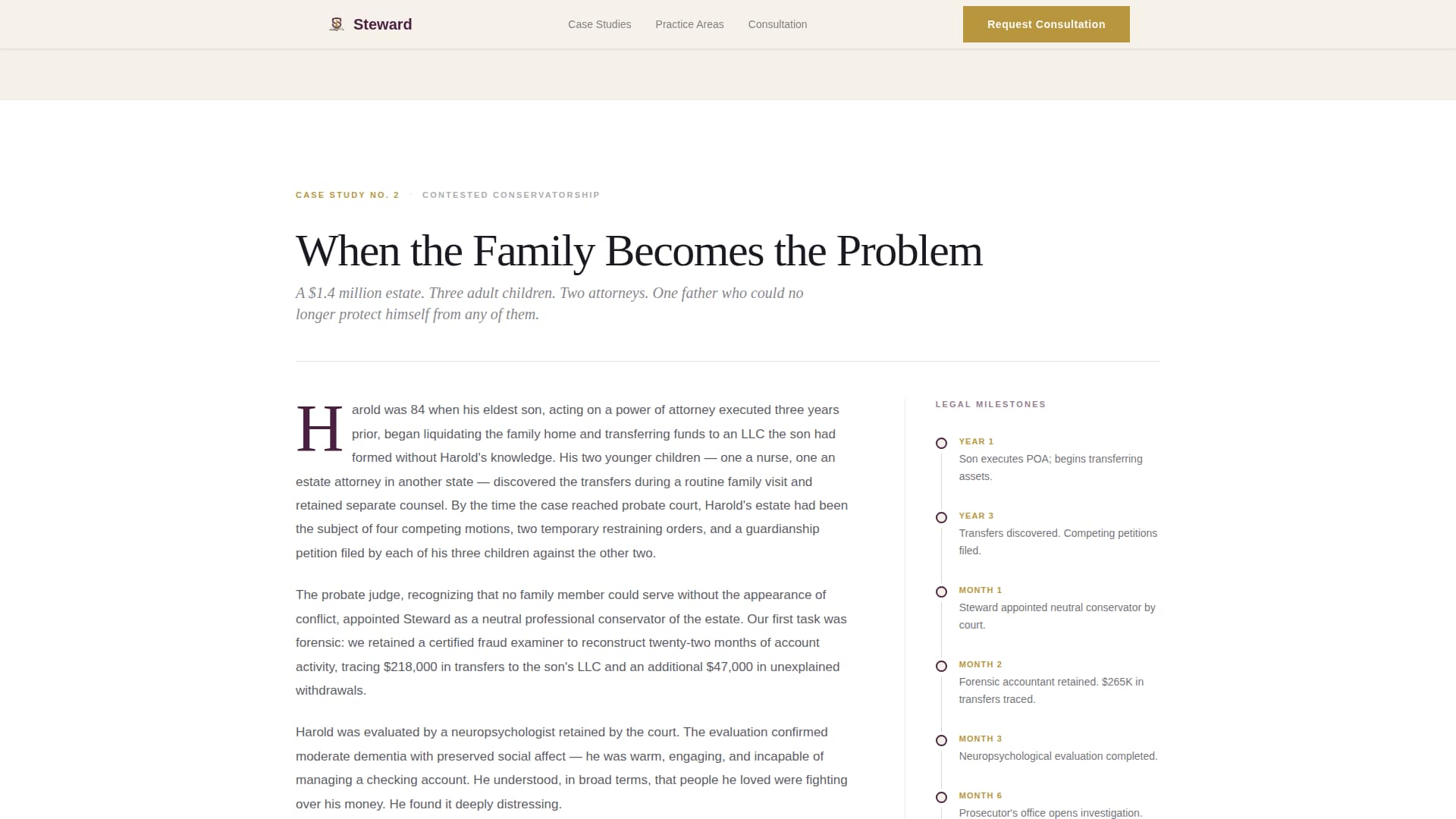 Steward - Trusted Guardianship Landing Page Template