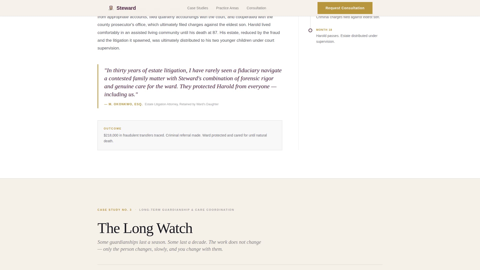Steward - Trusted Guardianship Landing Page Template