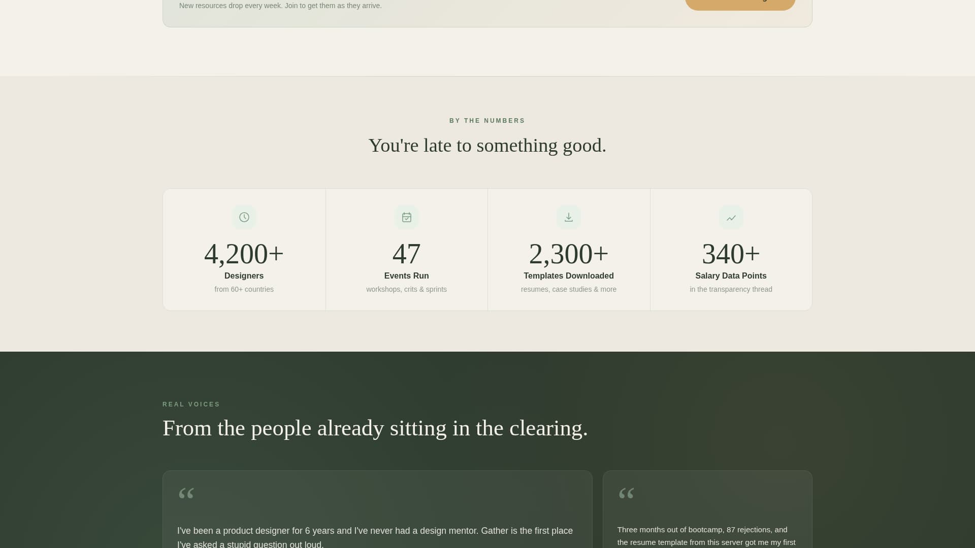 Gather - Welcoming Uxdesigners Landing Page Template