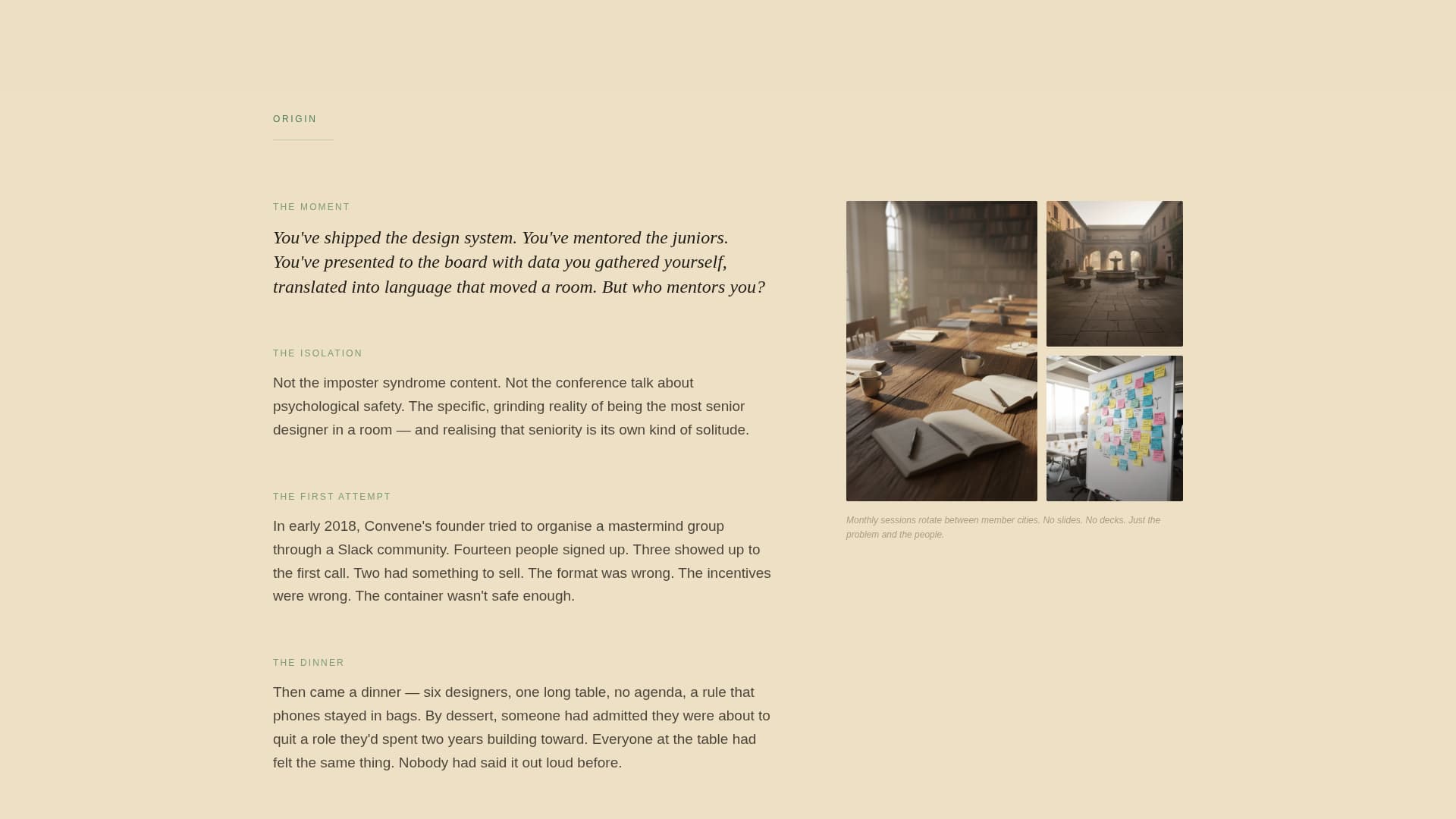 Convene - Curated Uxdesigners Landing Page Template