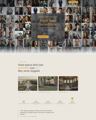 Reunite - Inspiring Alumni Landing Page Template