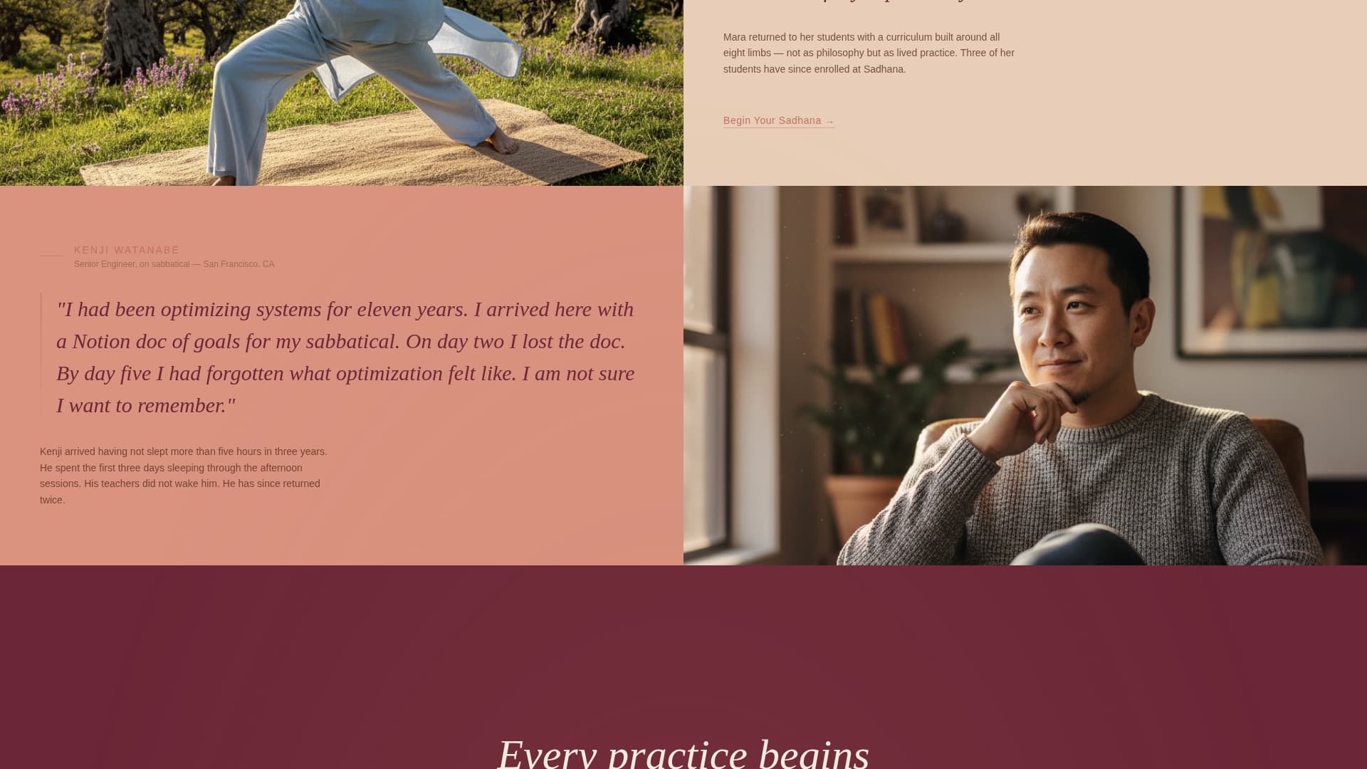 Sadhana - Sacred Vedic Landing Page Template