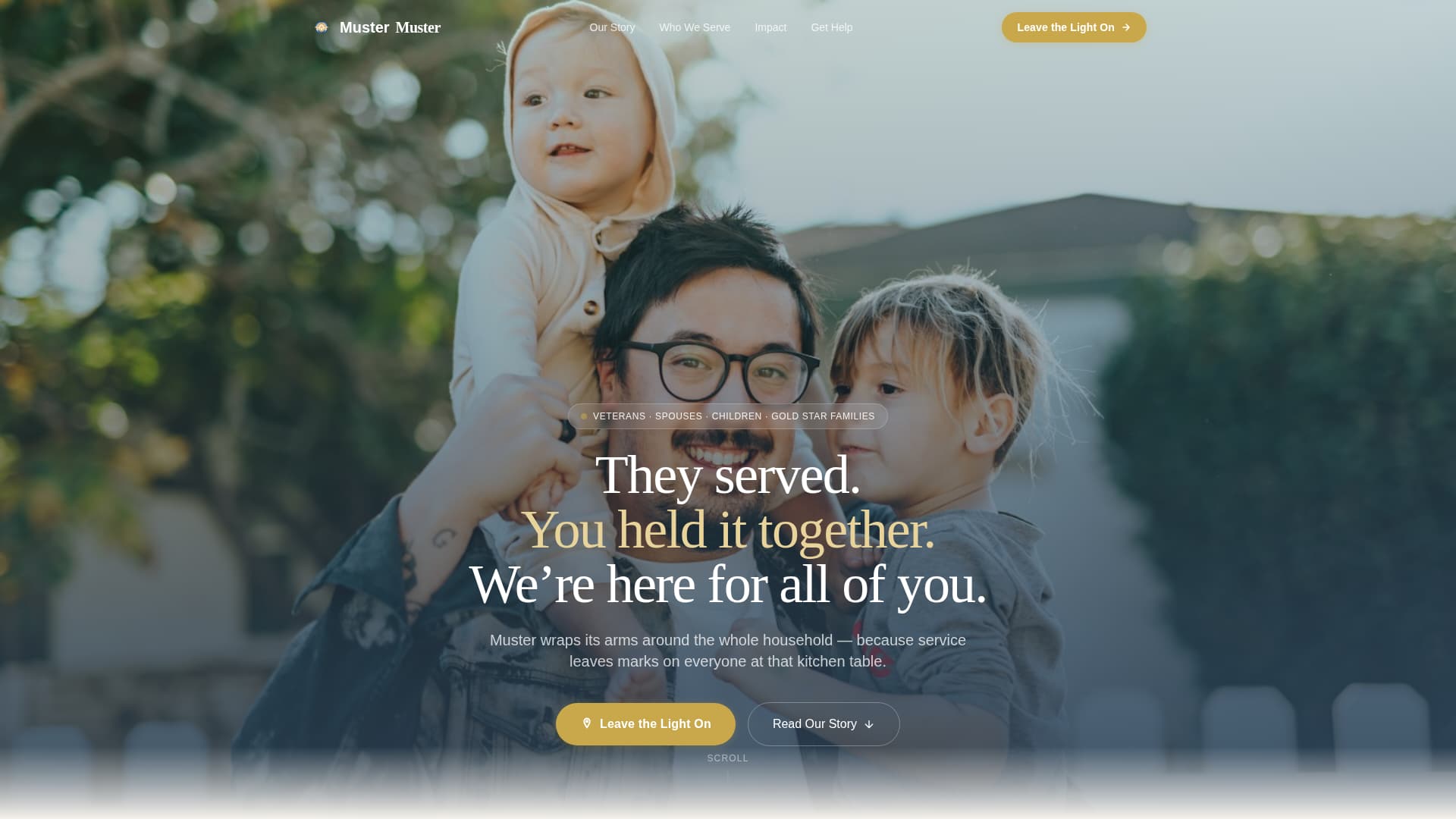 Muster - Heartfelt Veteran Landing Page Template
