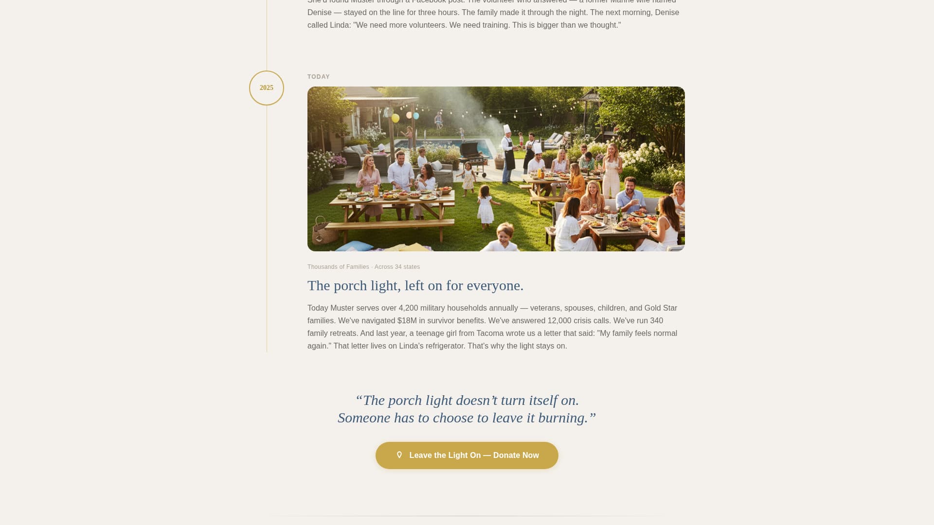 Muster - Heartfelt Veteran Landing Page Template