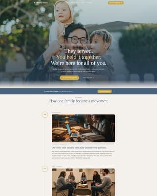 Muster - Heartfelt Veteran Landing Page Template