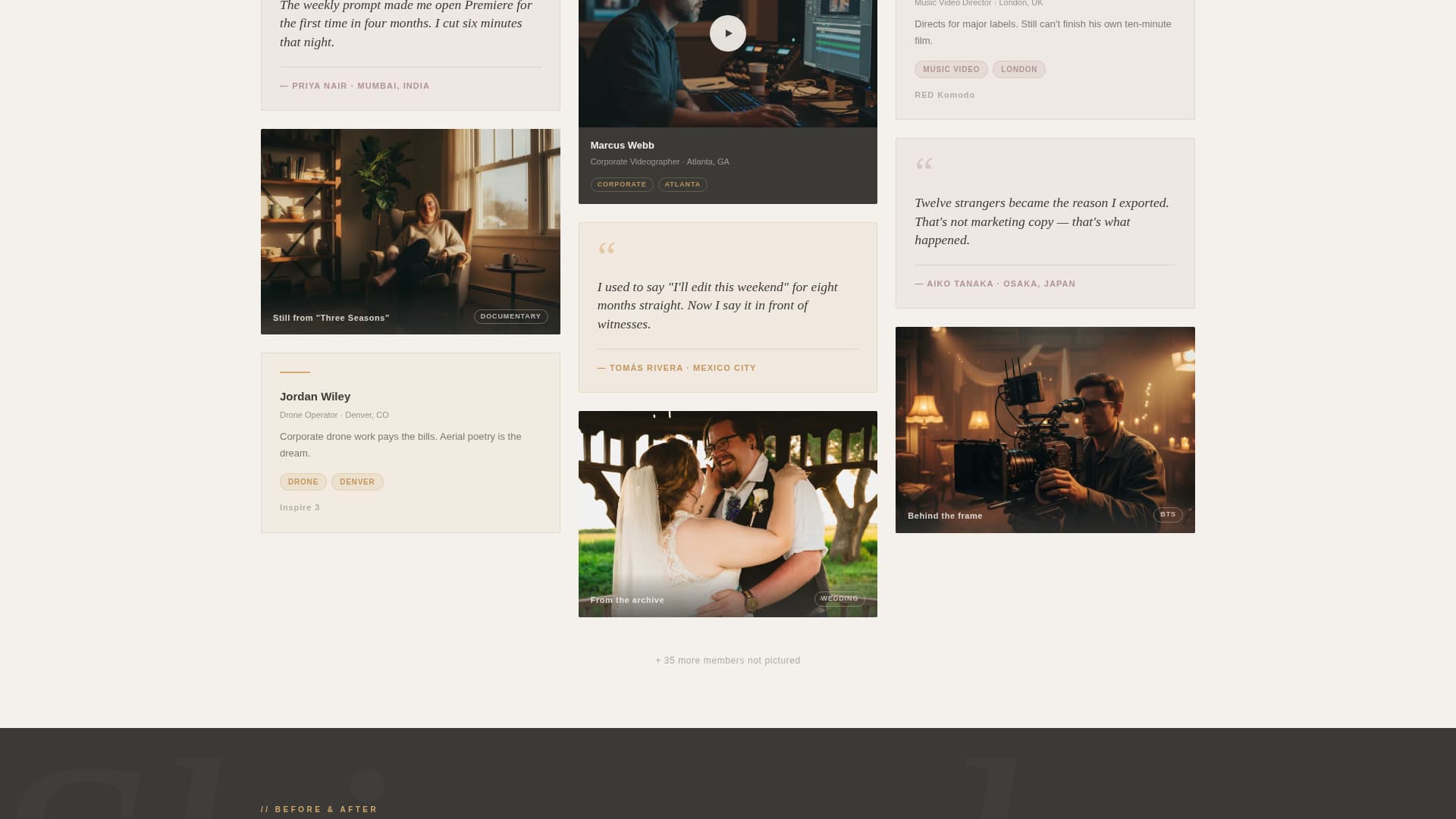 Dailies - Heartfelt Videographer Landing Page Template