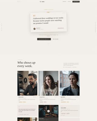 Dailies - Heartfelt Videographer Landing Page Template