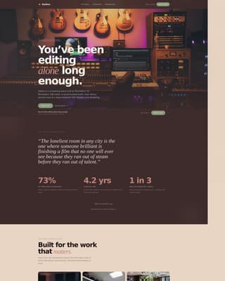 Dailies - Cinematic Filmmaker Landing Page Template