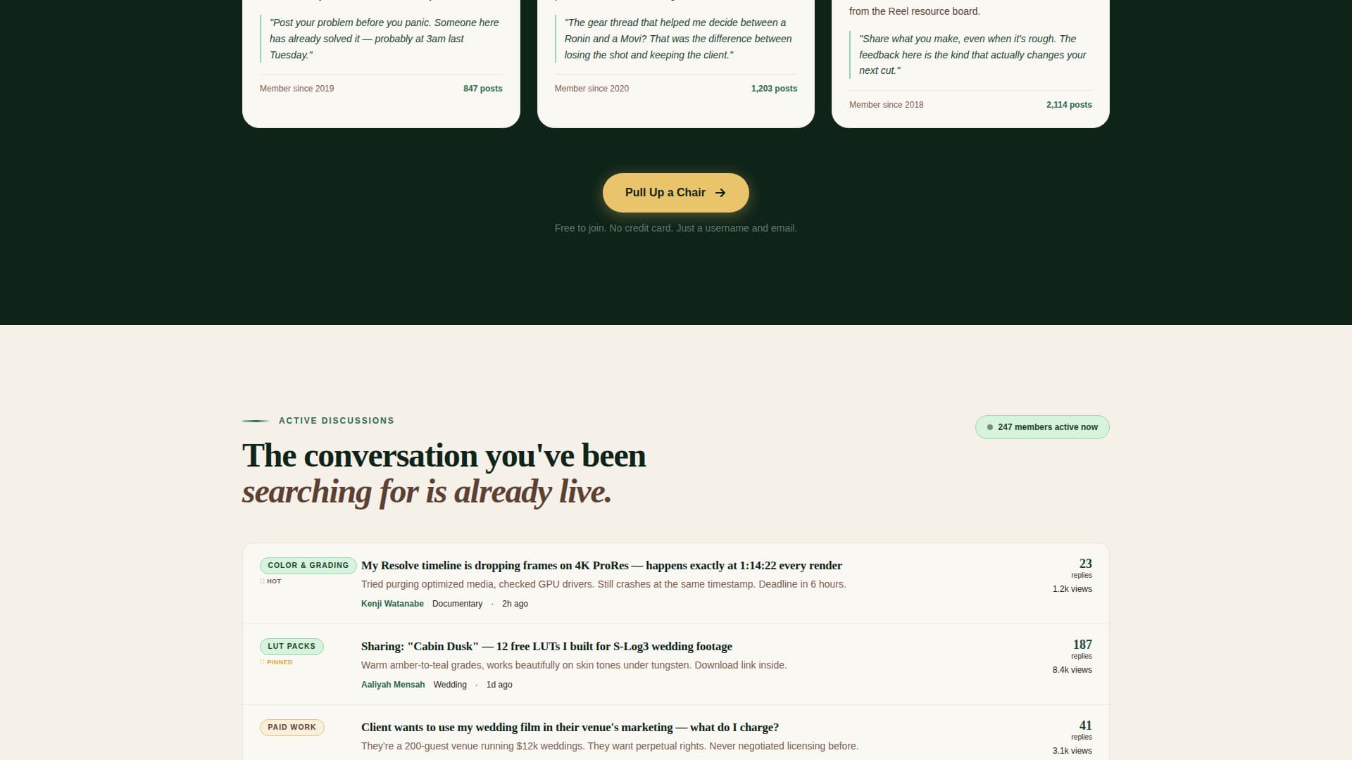 Reel - Cinematic Filmmakers Landing Page Template