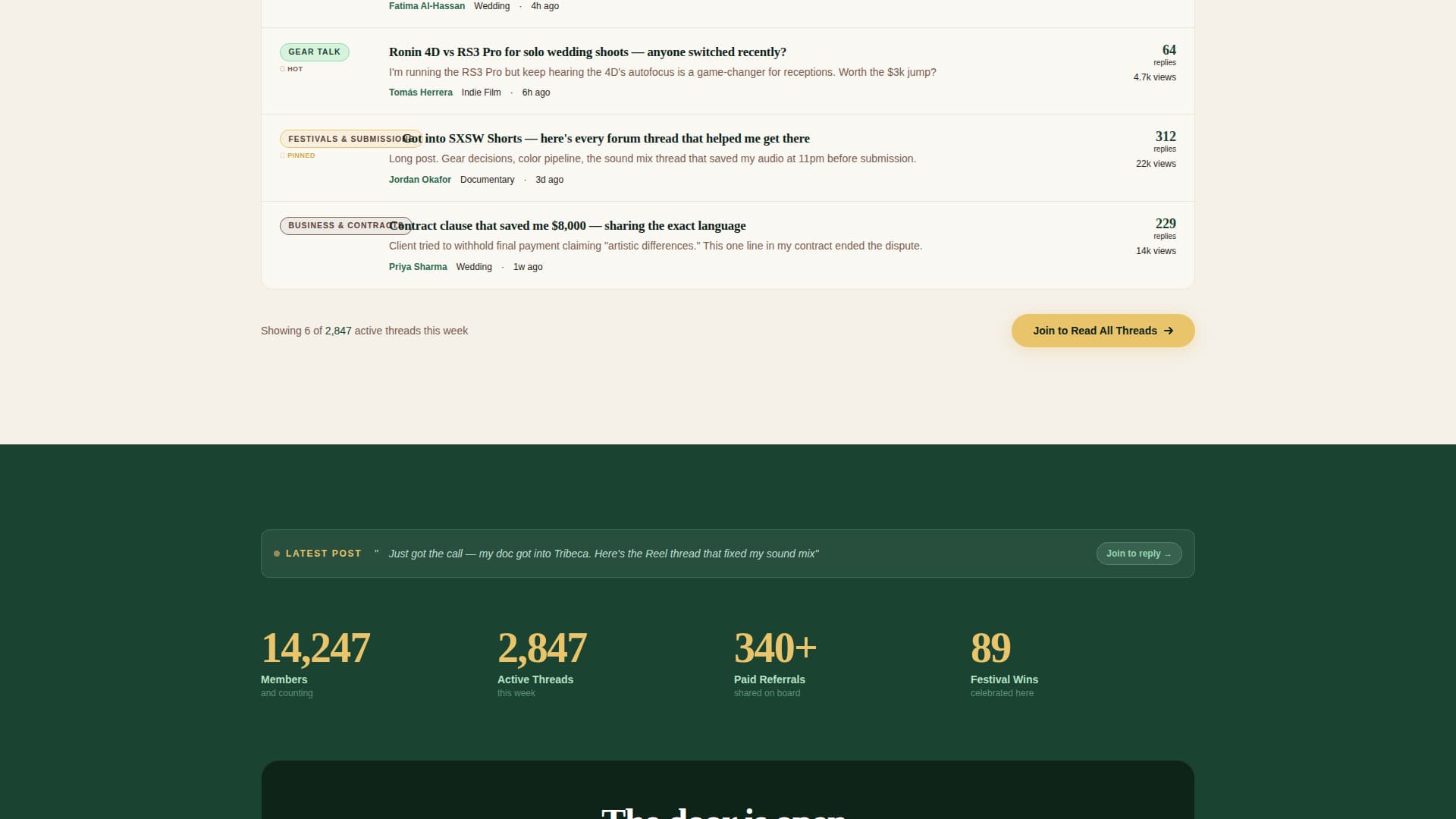 Reel - Cinematic Filmmakers Landing Page Template