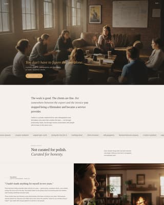 Gather - Restorative Filmmakers Landing Page Template