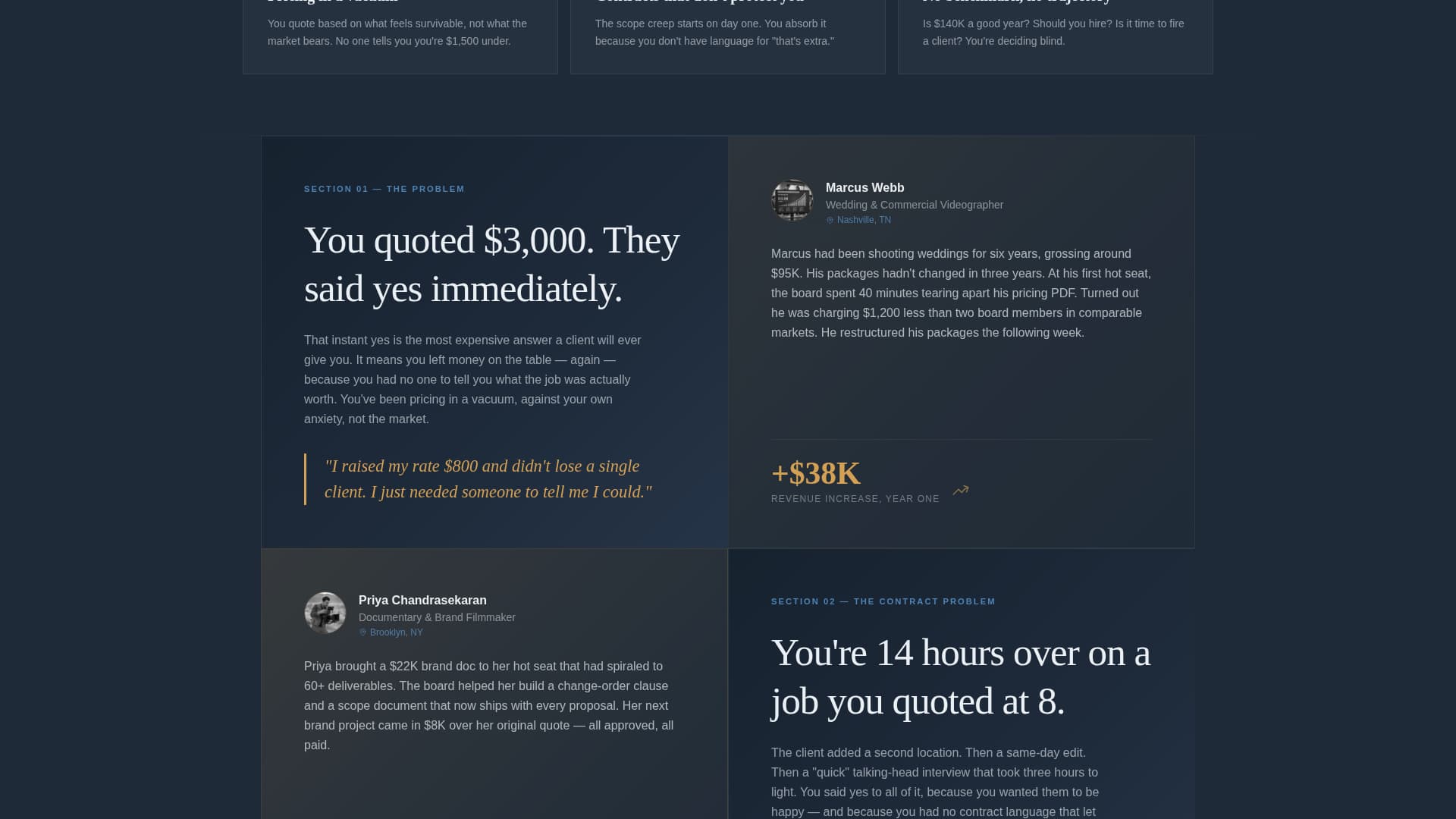 Guild - Powerful Filmmakers Landing Page Template