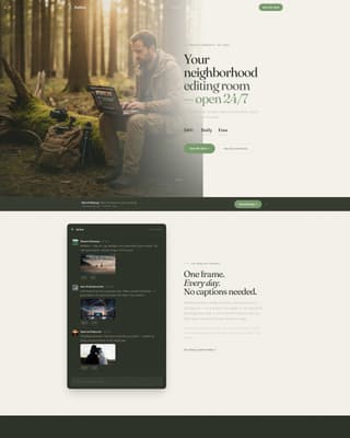 Dailies - Natureinspired Videographer Landing Page Template