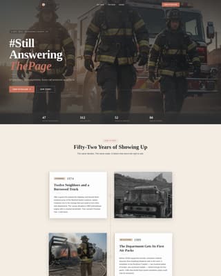 Muster - Compelling Firefighter Landing Page Template
