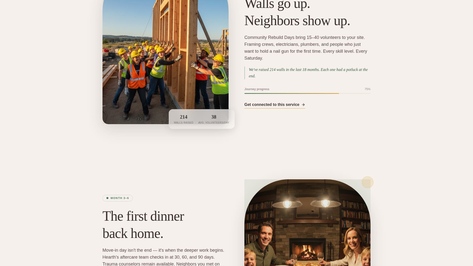 Hearth - Compassionate Wildfirerecovery Landing Page Template