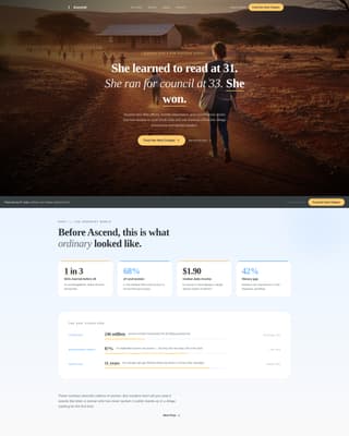 Ascend - Transformative NGO Landing Page Template