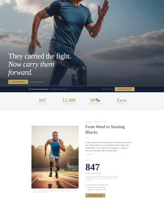 Honor - Powerful Veteran Landing Page Template