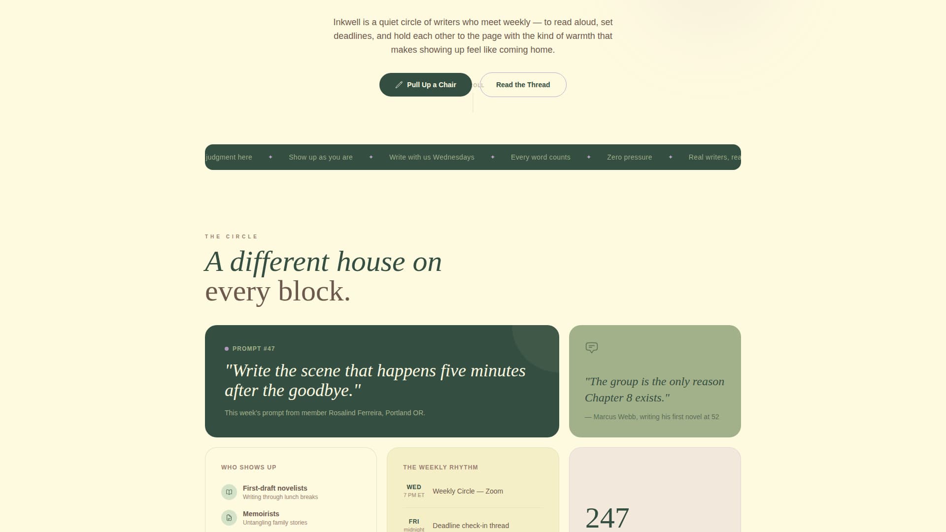 Inkwell - Nurturing Writers Landing Page Template
