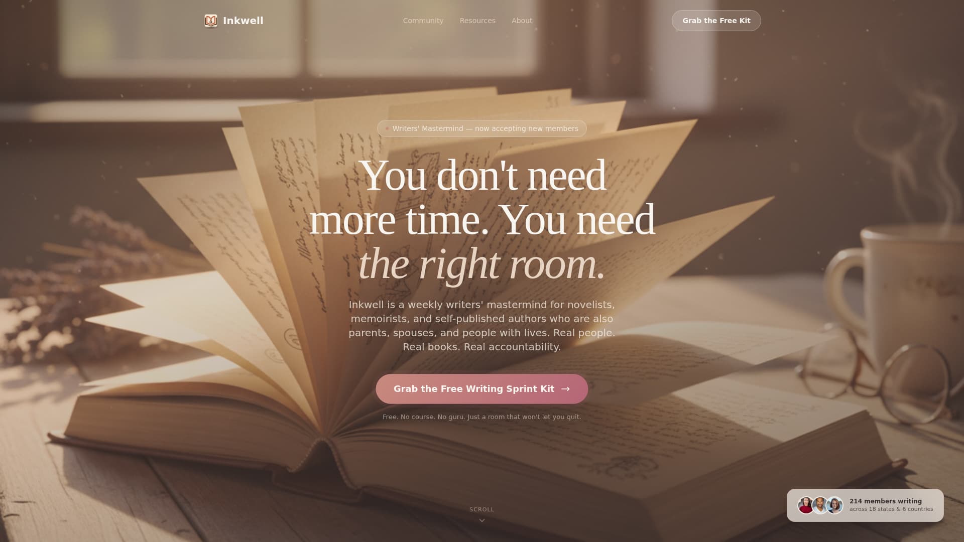 Inkwell - Inspiring Authors Landing Page Template