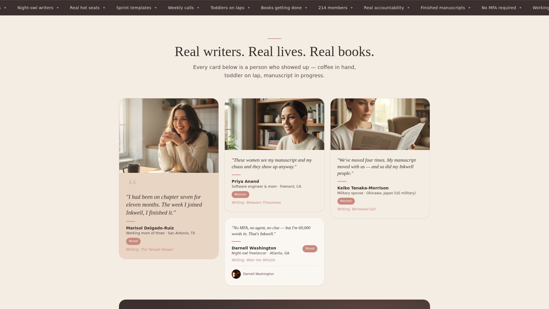 Inkwell - Inspiring Authors Landing Page Template