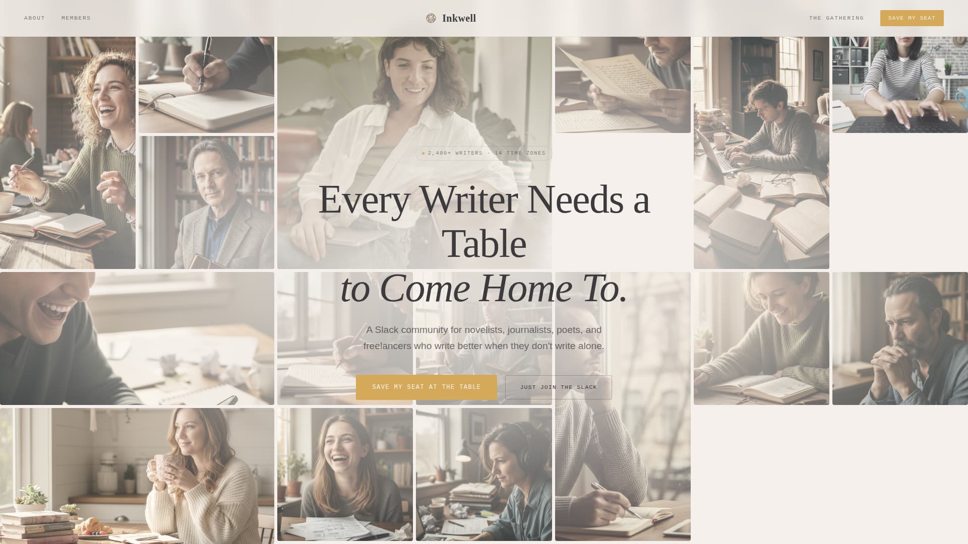 Inkwell - Heartfelt Writers Landing Page Template