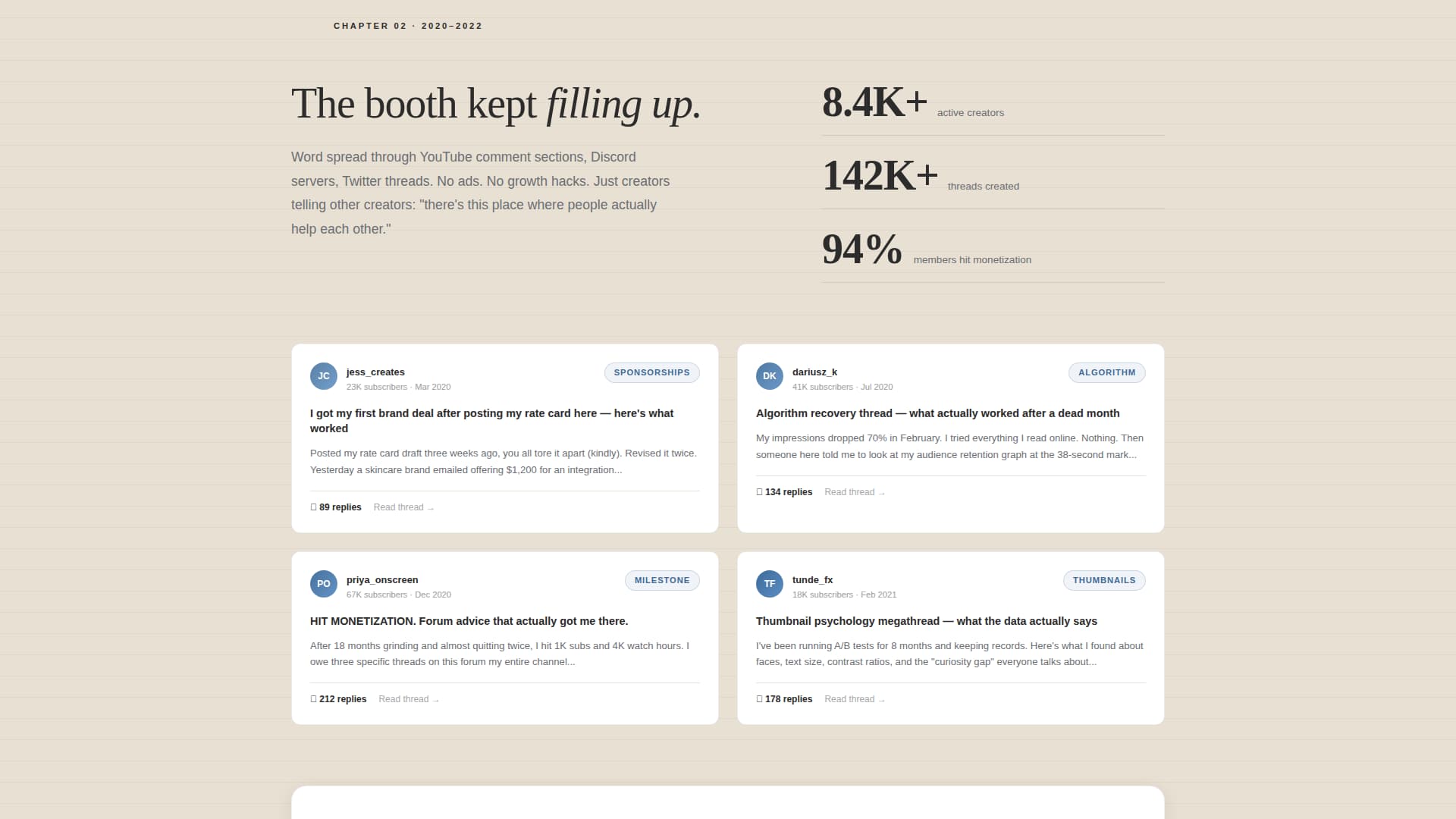 Broadcast - Heartfelt Youtubers Landing Page Template