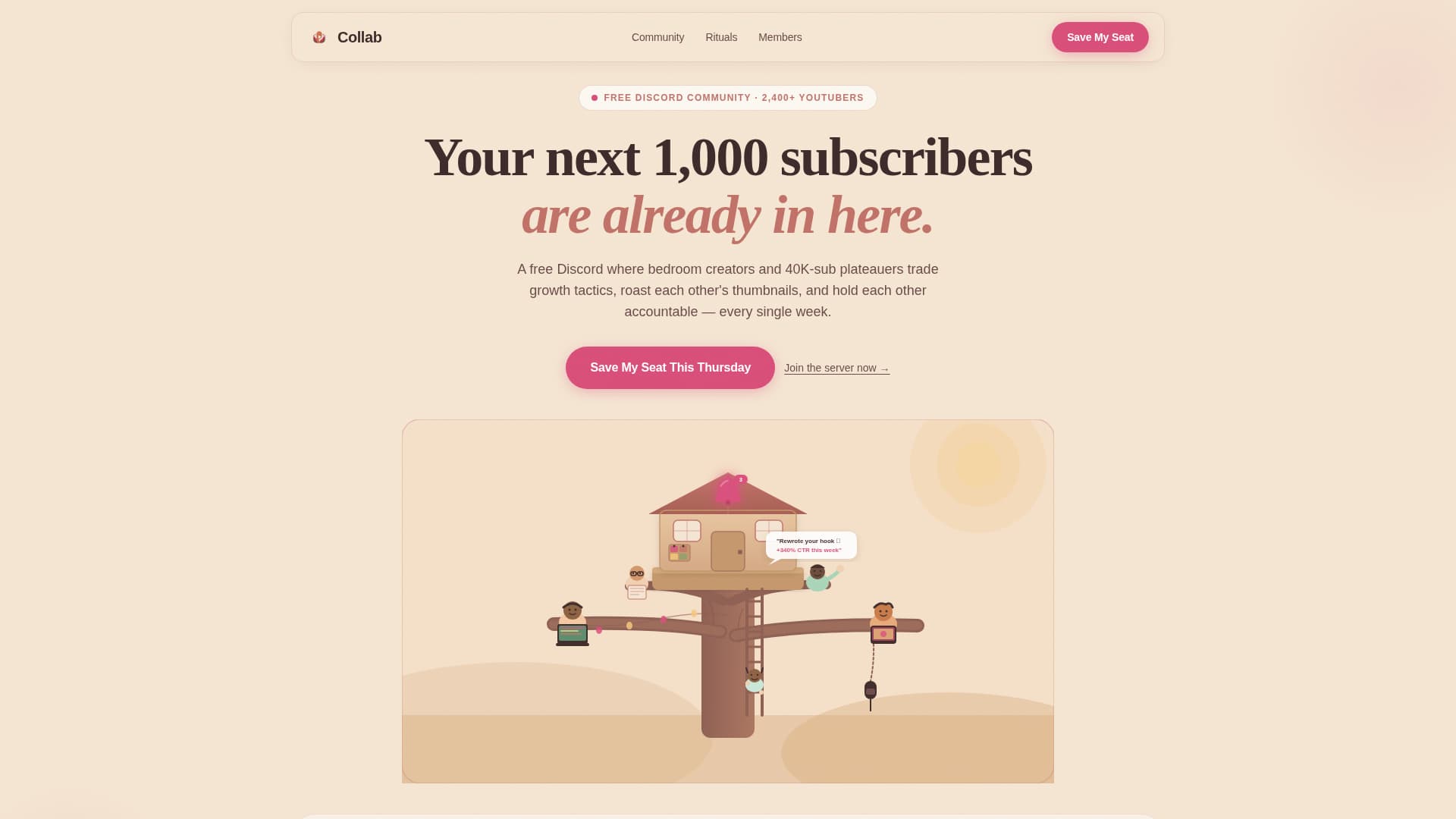 Collab - Thriving Youtubers Landing Page Template