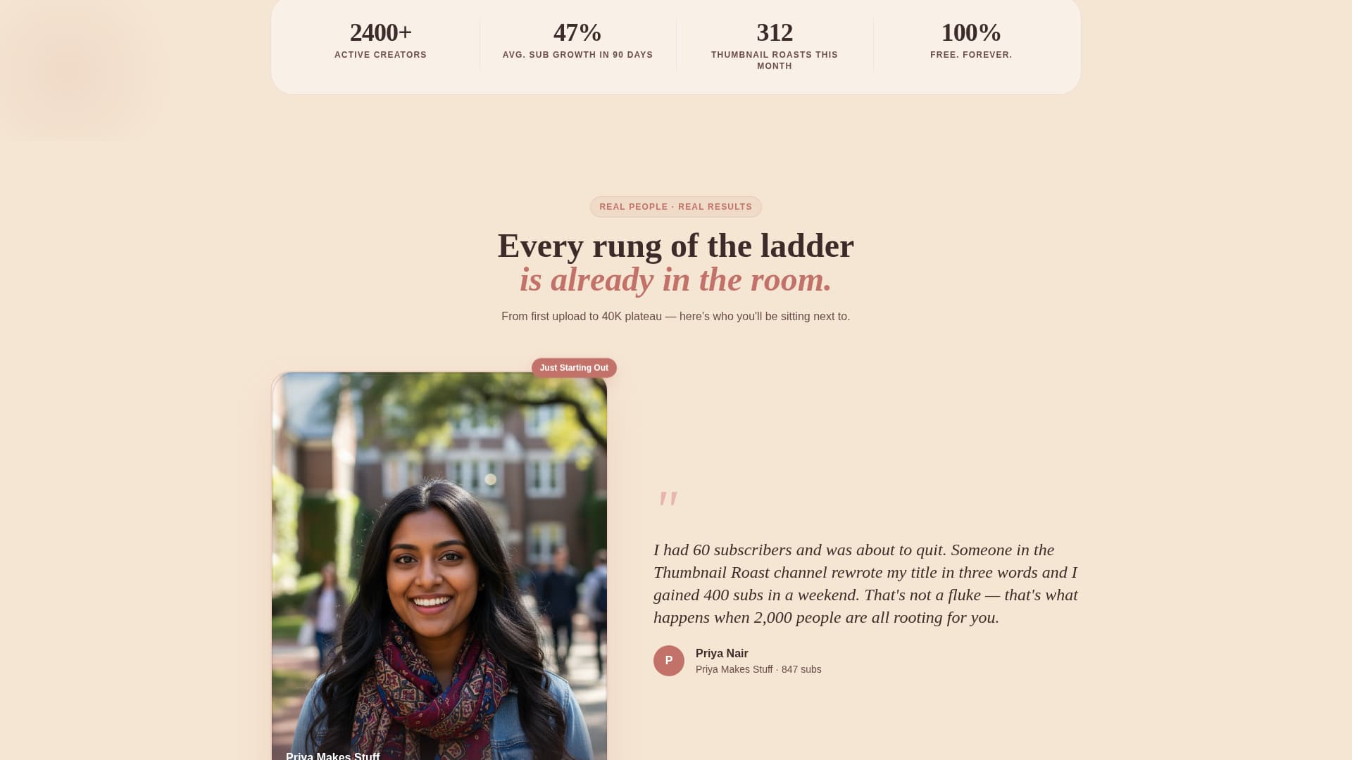 Collab - Thriving Youtubers Landing Page Template