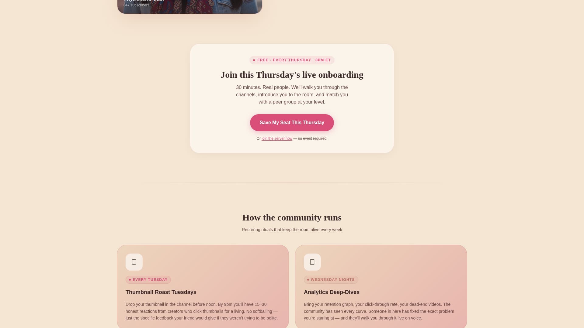 Collab - Thriving Youtubers Landing Page Template