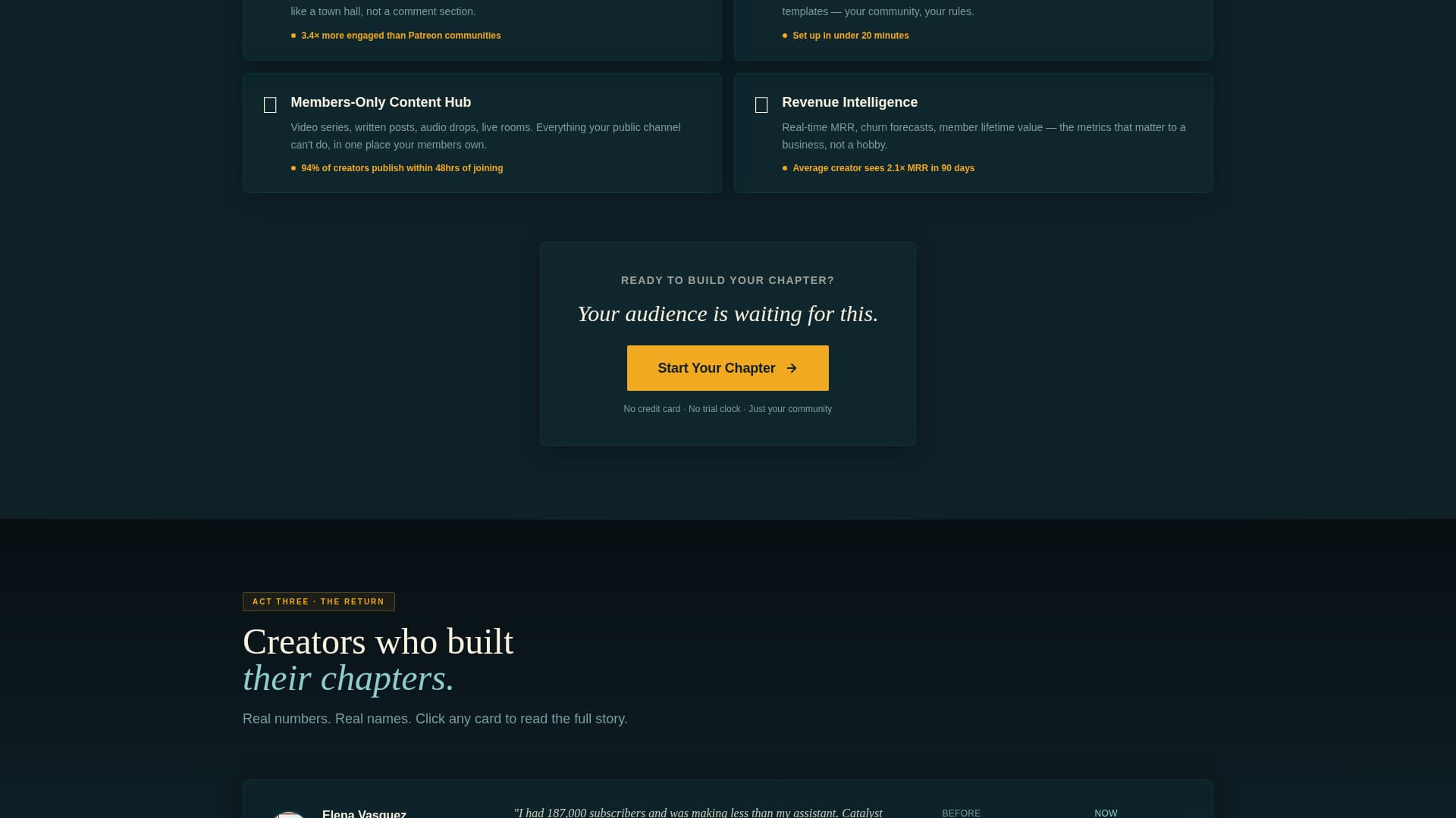 Catalyst - Civic Youtubers Landing Page Template