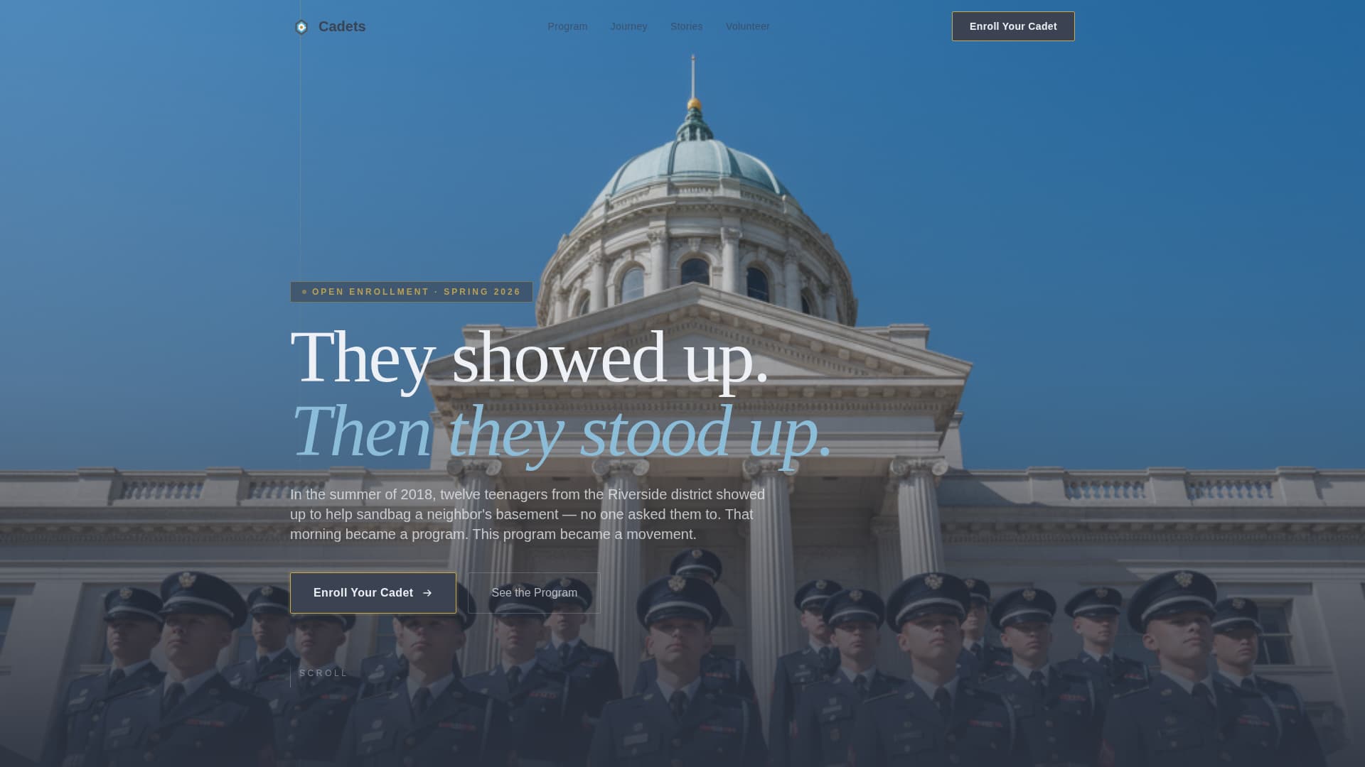 Cadets - Inspiring Youthdevelopment Landing Page Template